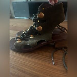 SEE BY CHLOE Suede Studded Accents Gladiator Sandals
Wrap-Around Straps